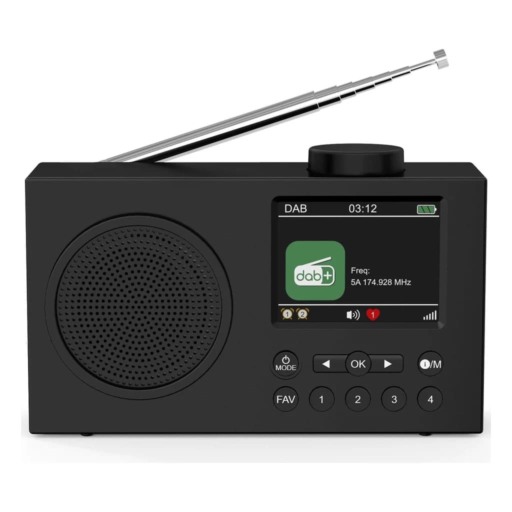 Portable FM and DAB Radio with Bluetooth