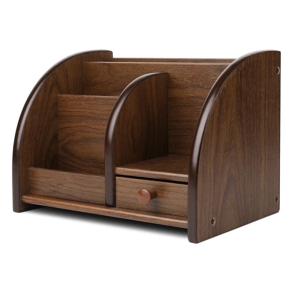 Wooden-Look Desk Organiser